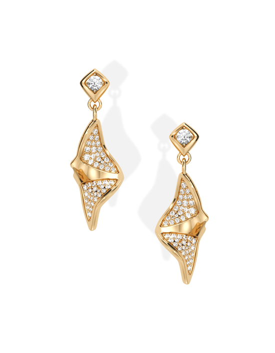 LUMEN EARRINGS • Manta "Flippy" 14k / 18k Gold