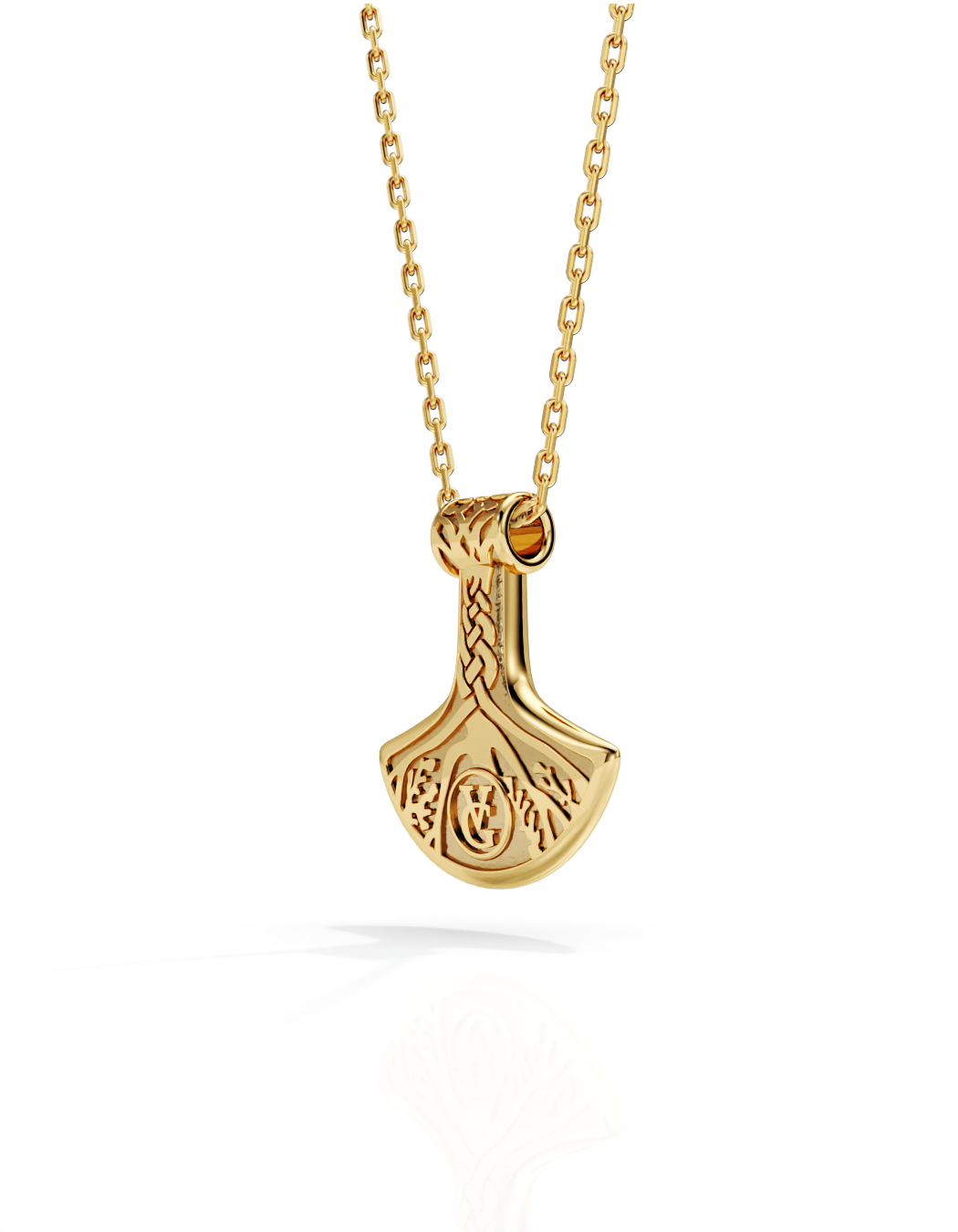 Roots Hammer Necklace 14k Gold