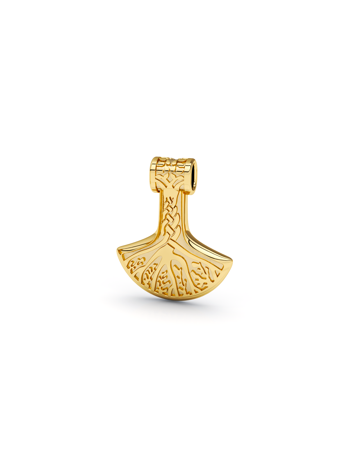 Roots Hammer Pendant 14k Gold - Small