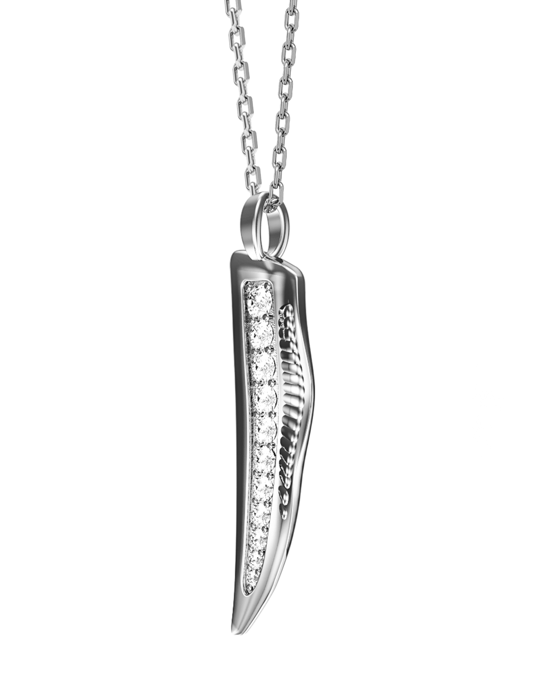 Pinna Necklace, Large with Diamonds