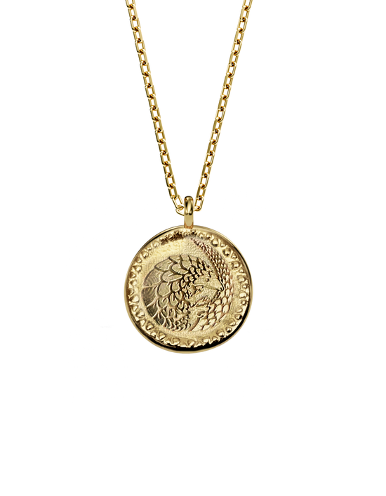 PANGOLIN Spirit Amulet 14k Gold