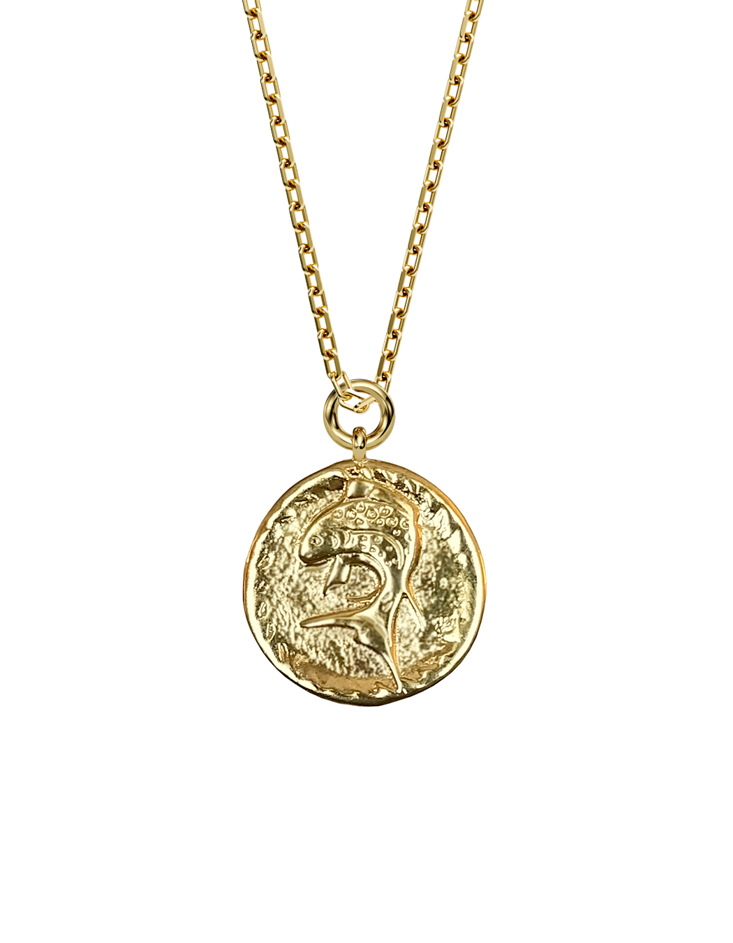 SALMON Spirit Amulet 14k Gold (Leo)