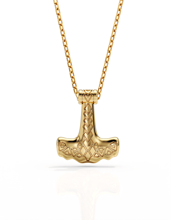 Shark Hammer Necklace 14k Gold