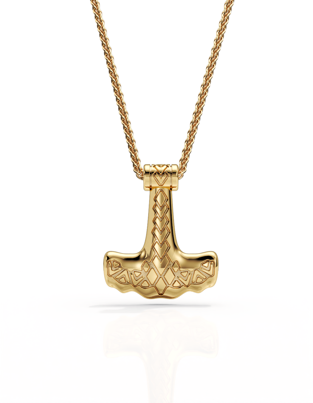 Shark Hammer Necklace 14k Gold