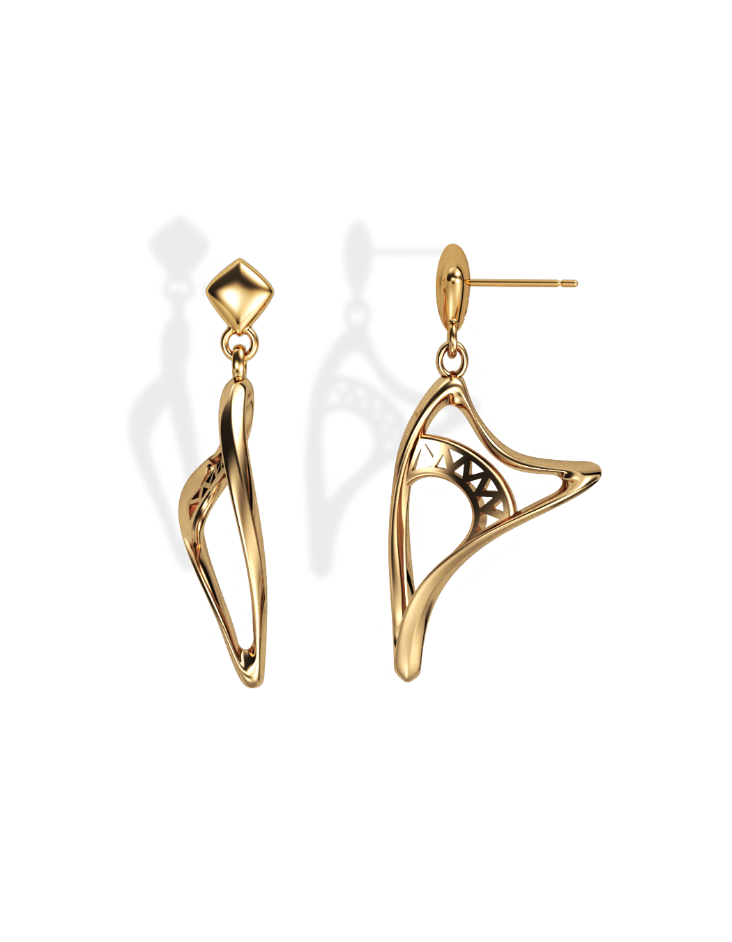 SMALL SHARK ILLUSION EARRINGS