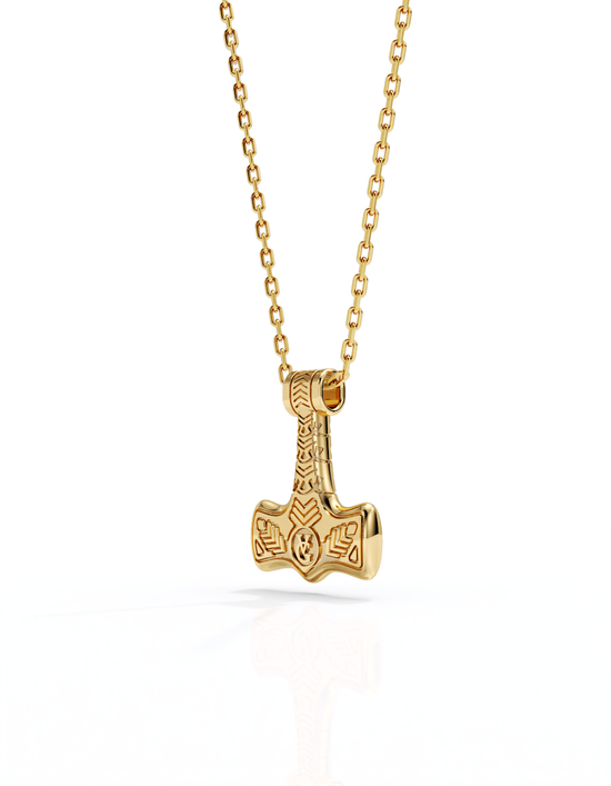 Elephant Hammer Necklace 14k Gold - Small