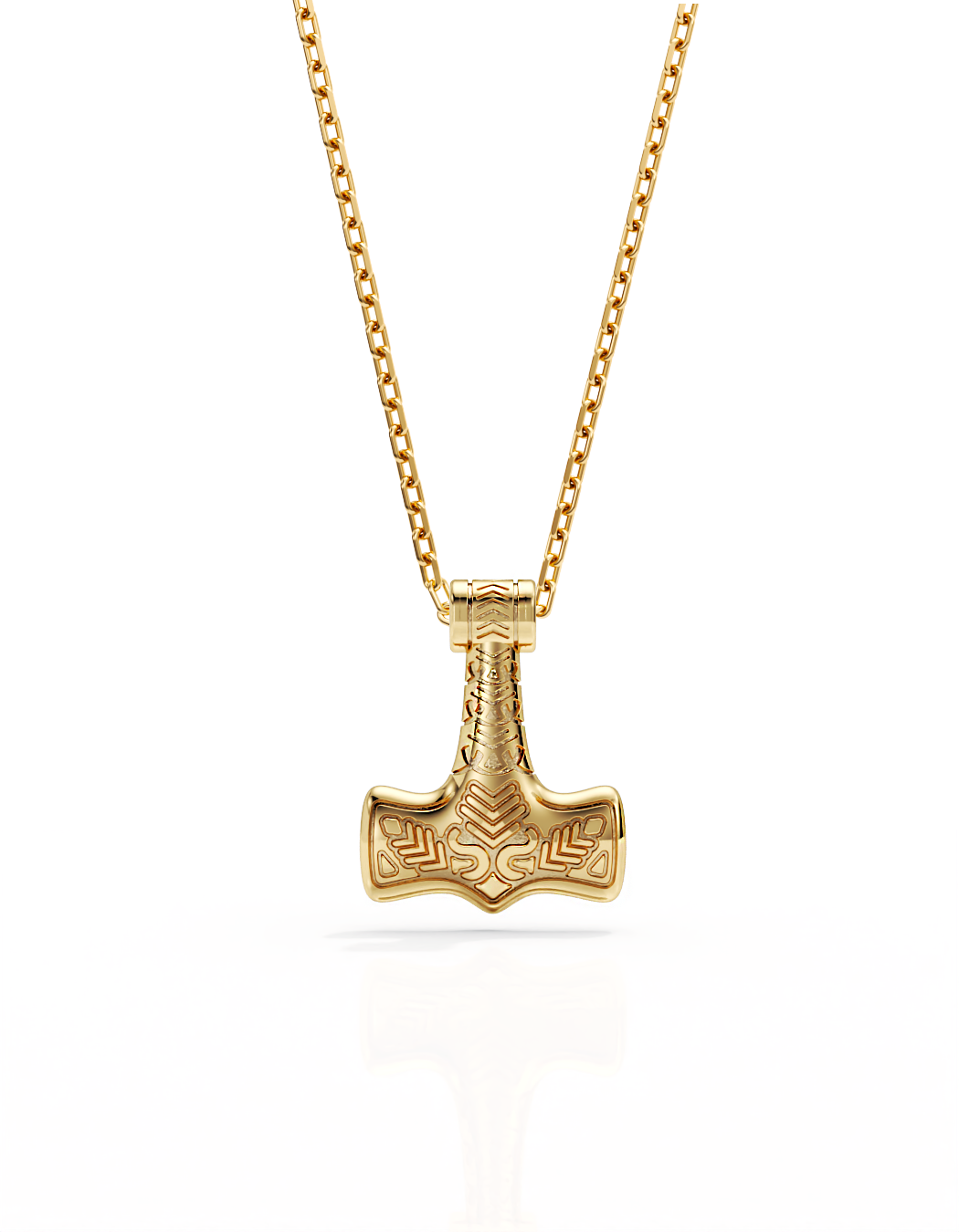 Elephant Hammer Necklace 14k Gold - Small