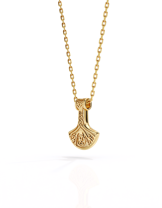 Roots Hammer Necklace 14k Gold - Small