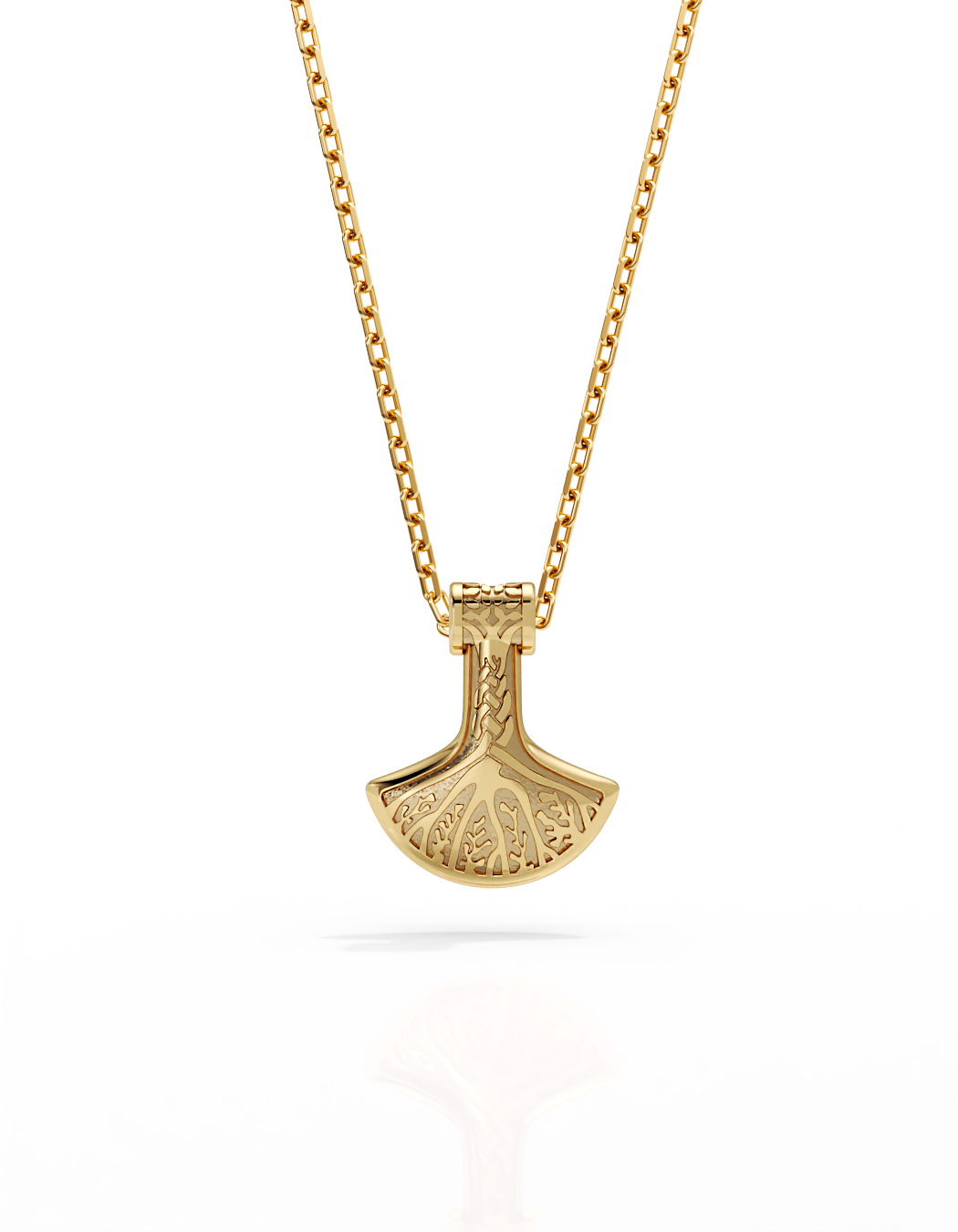 Roots Hammer Necklace 14k Gold - Small