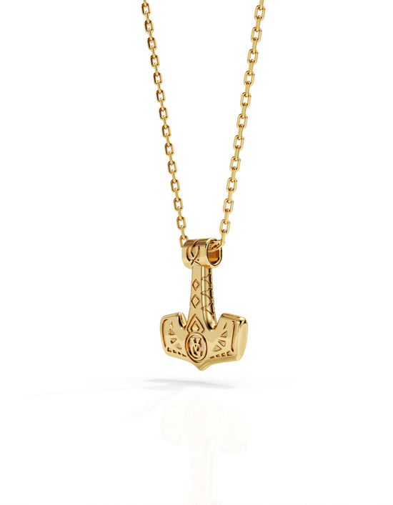 Rhino Hammer Necklace 14k Gold - Small