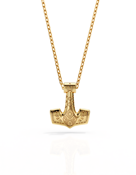 Rhino Hammer Necklace 14k Gold - Small