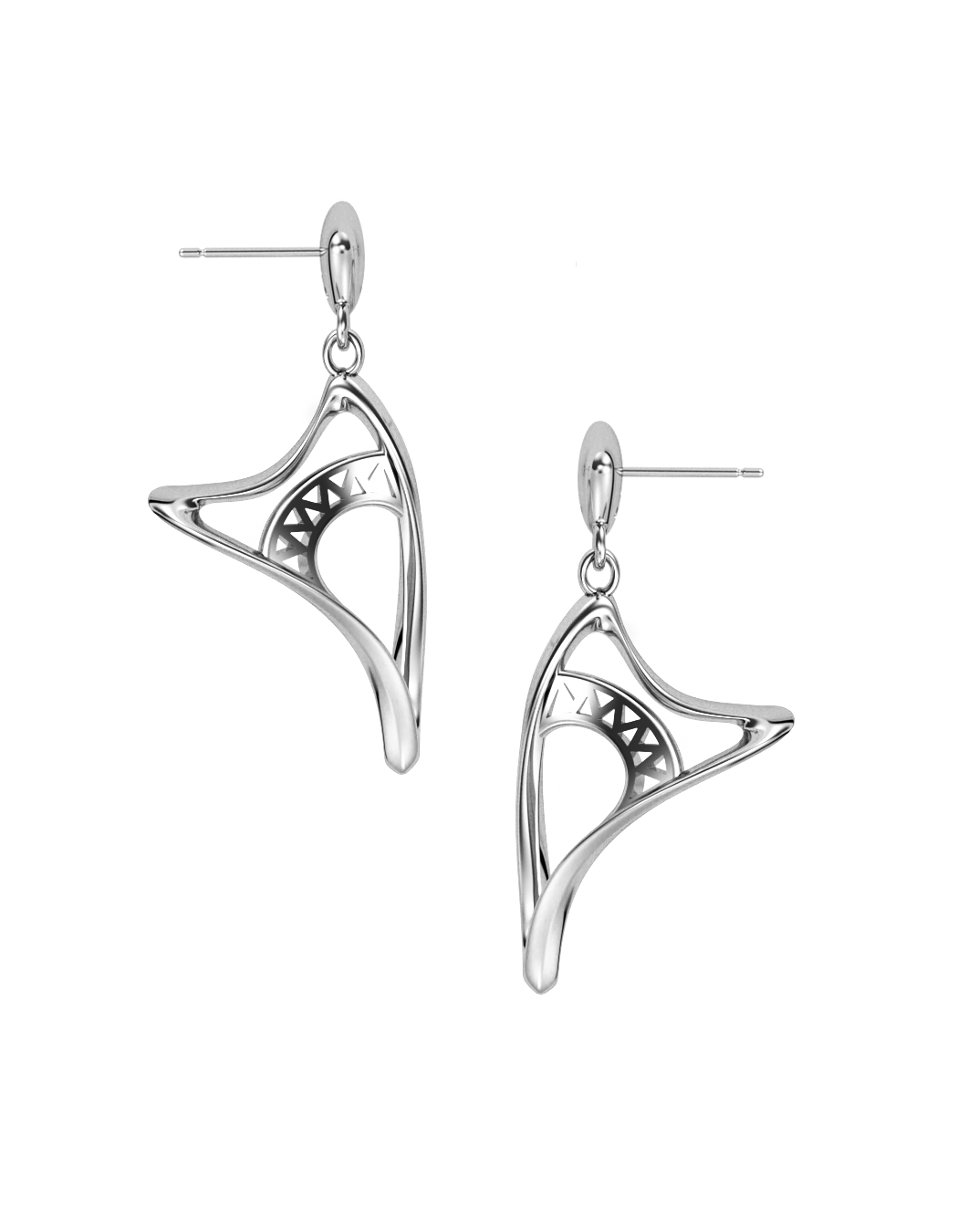SMALL SHARK ILLUSION EARRINGS