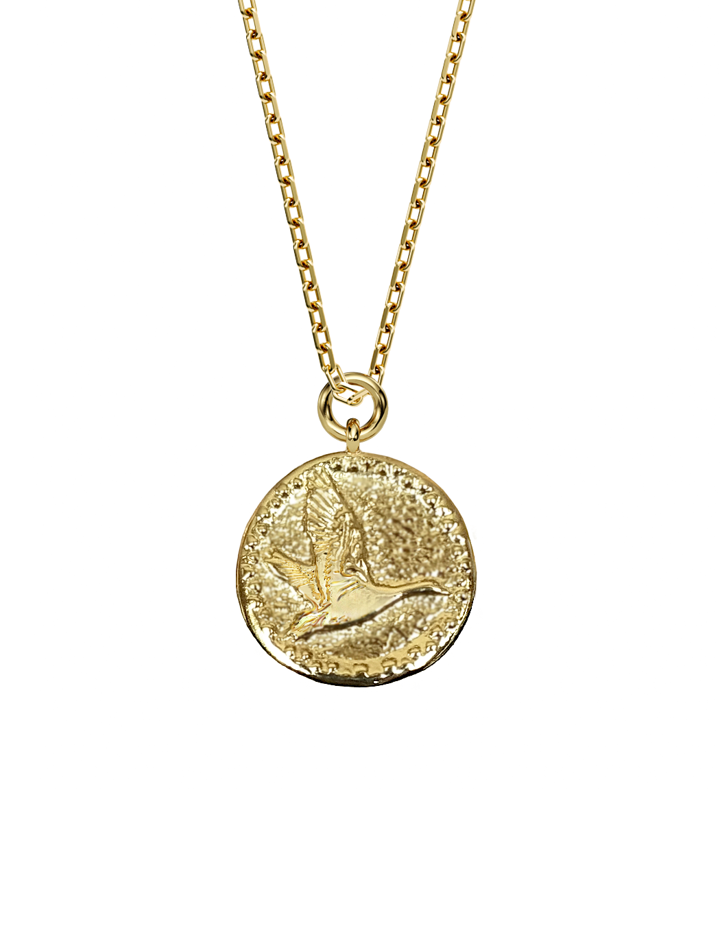 SNOW GOOSE Spirit Amulet 14k Gold (Capricorn)
