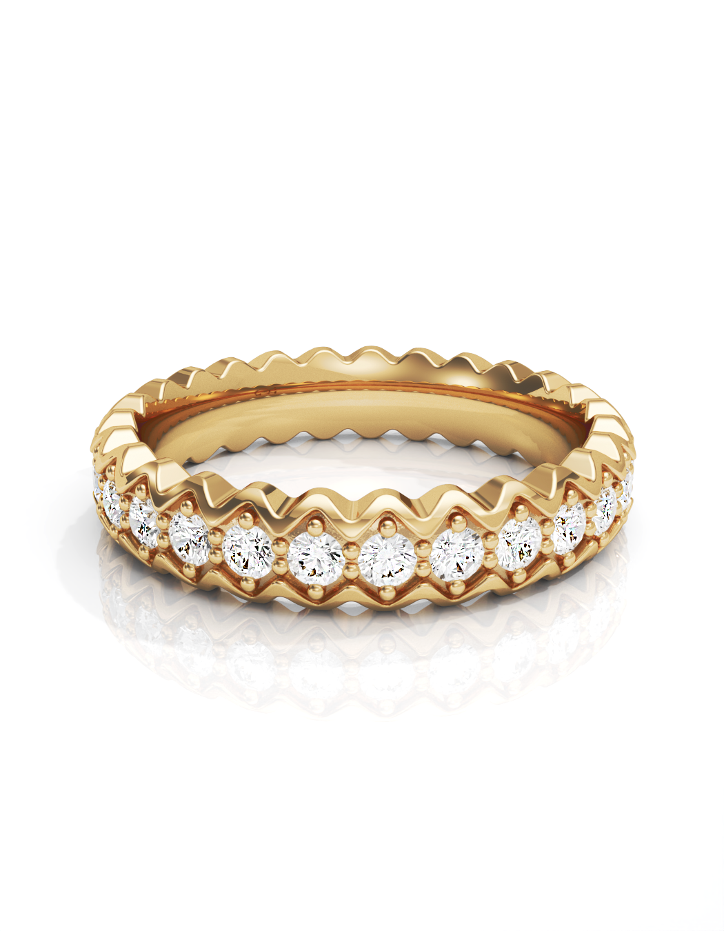 Soft Peak Eternity Ring 14k / 18k Gold