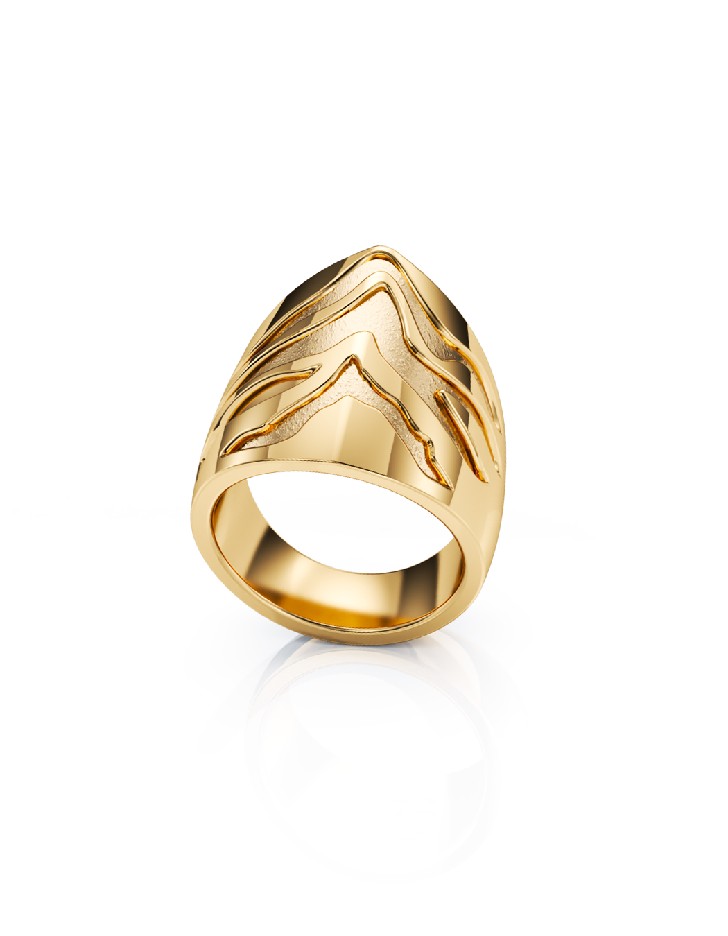 Tiger Shark Ring 14k Gold