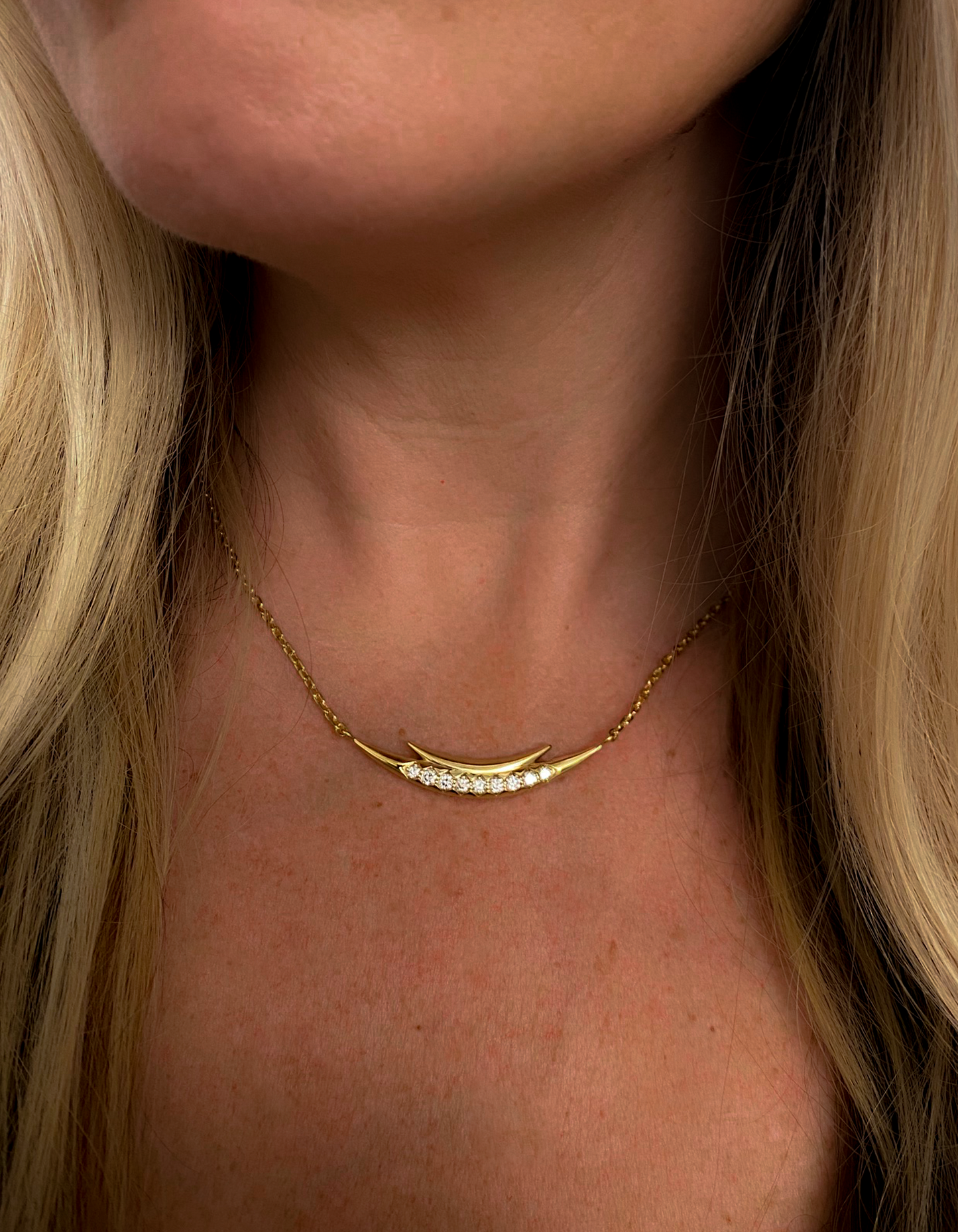 Diamond Utoto Rhino Necklace, Large