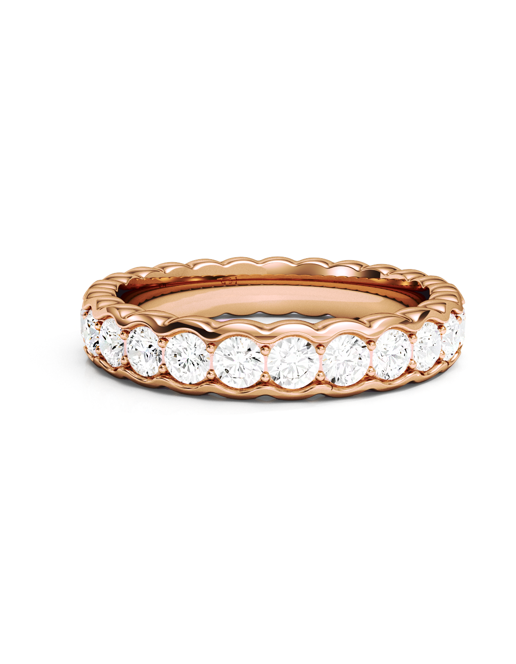 Soft Wave Eternity Ring 14k / 18k Gold