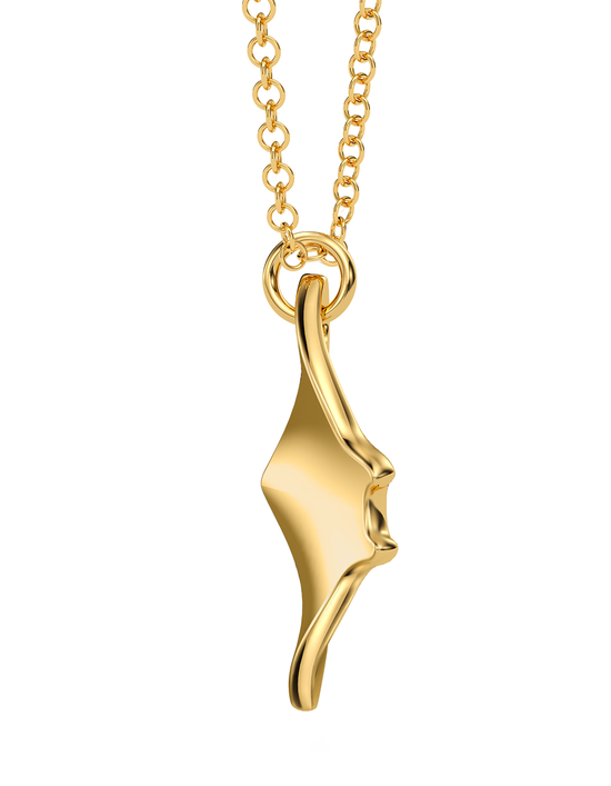 Load image into Gallery viewer, Manta Fever Necklace &amp;quot;Glidy&amp;quot;  14k /18k Gold