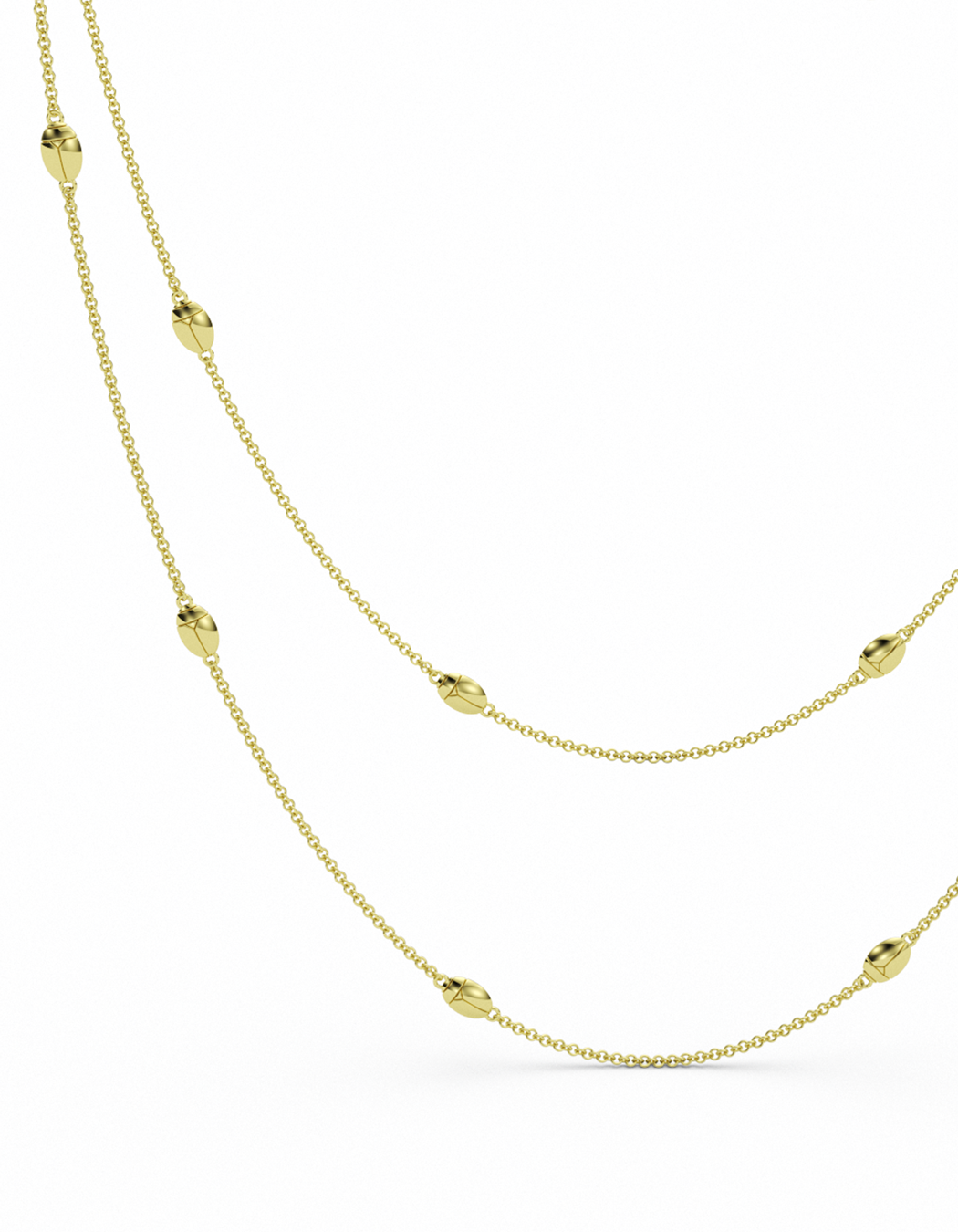Lucky Bug Necklace 36" 14k Gold