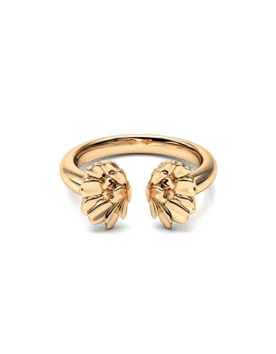 Cactus Flowers Ring 14k Gold