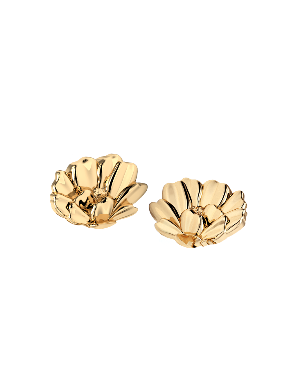 Cactus Flower Studs 14k Gold