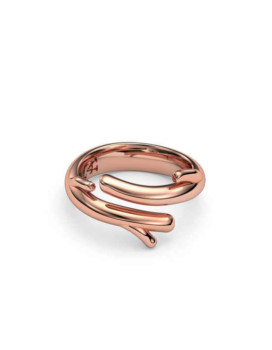 Load image into Gallery viewer, Coral Branch Pinky Ring 14K / 18K Gold