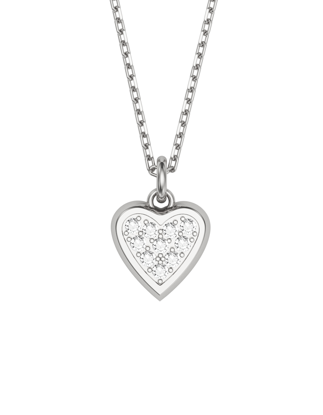 Diamond Heart Charmer Necklace
