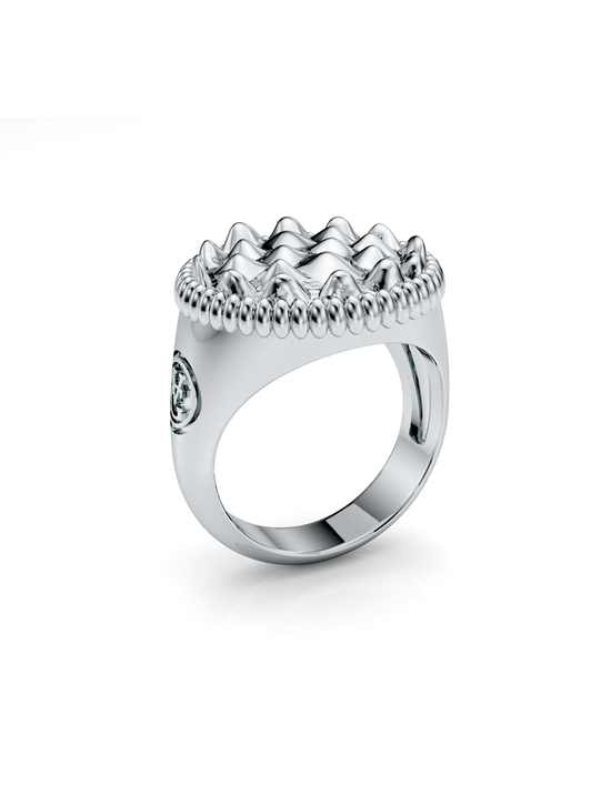 Load image into Gallery viewer, Iguana Crown Signet Ring
