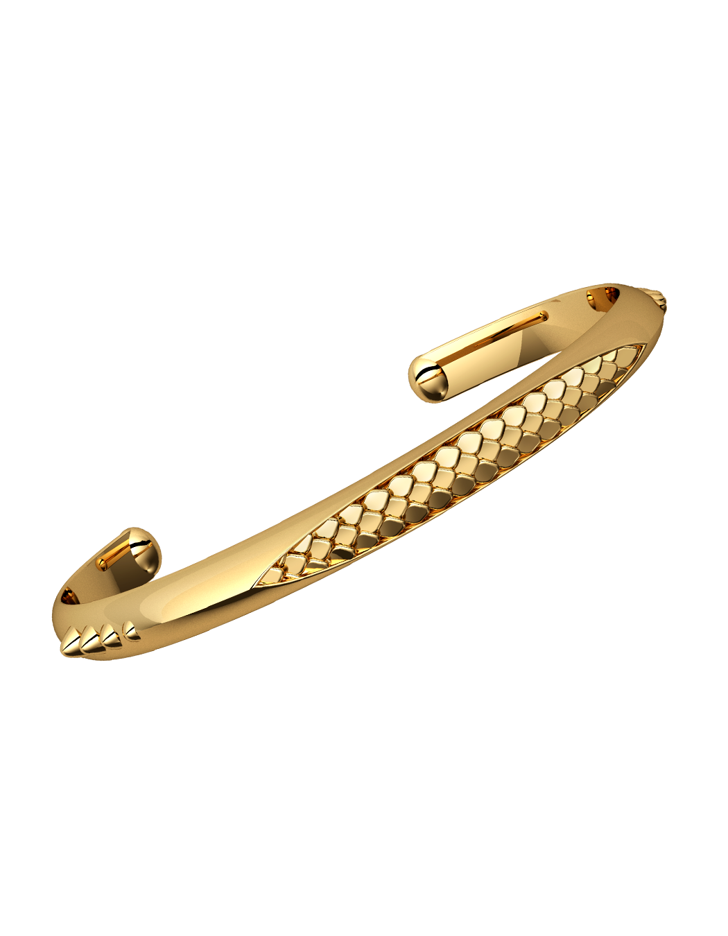 Upscale Iguana Cuff 14k Gold