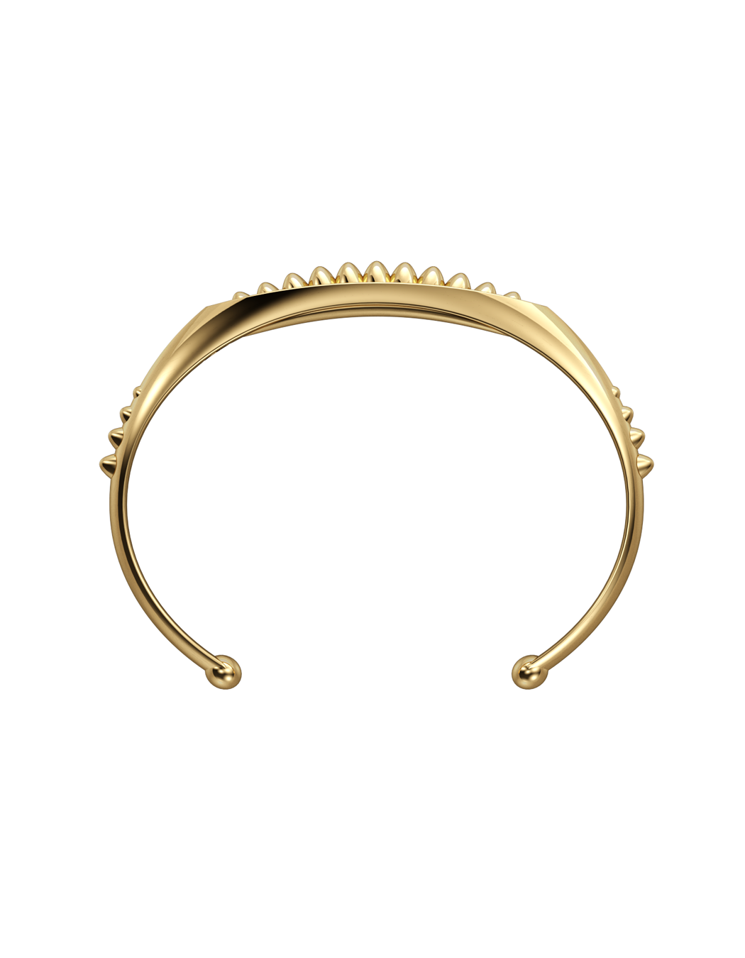 Iguana Spike Cuff 14k Gold