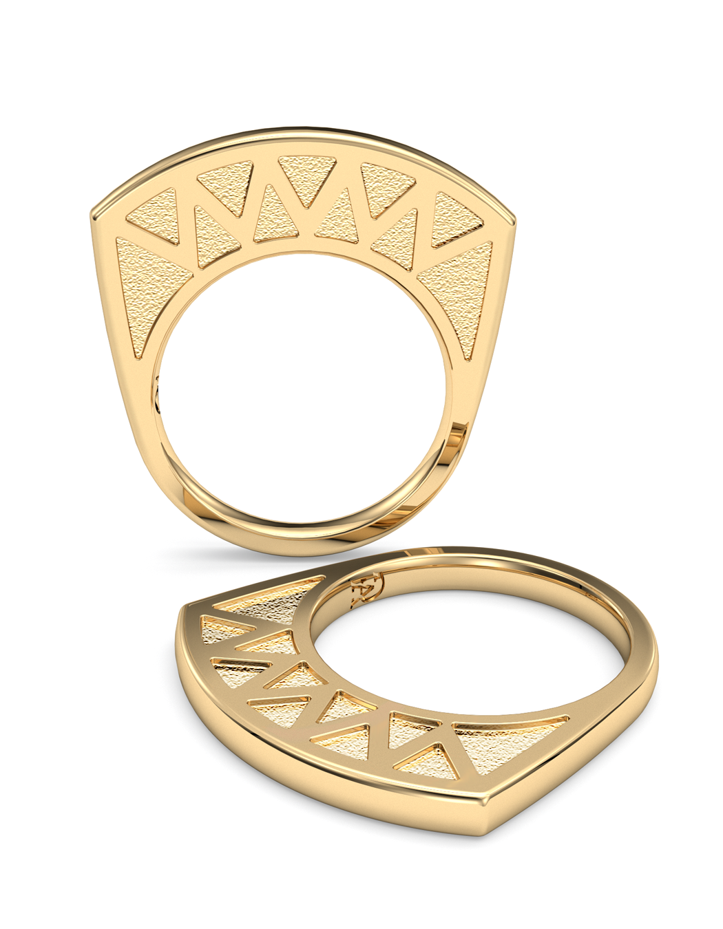 Load image into Gallery viewer, Manō Arc Ring 14K &amp;amp; 18K Gold