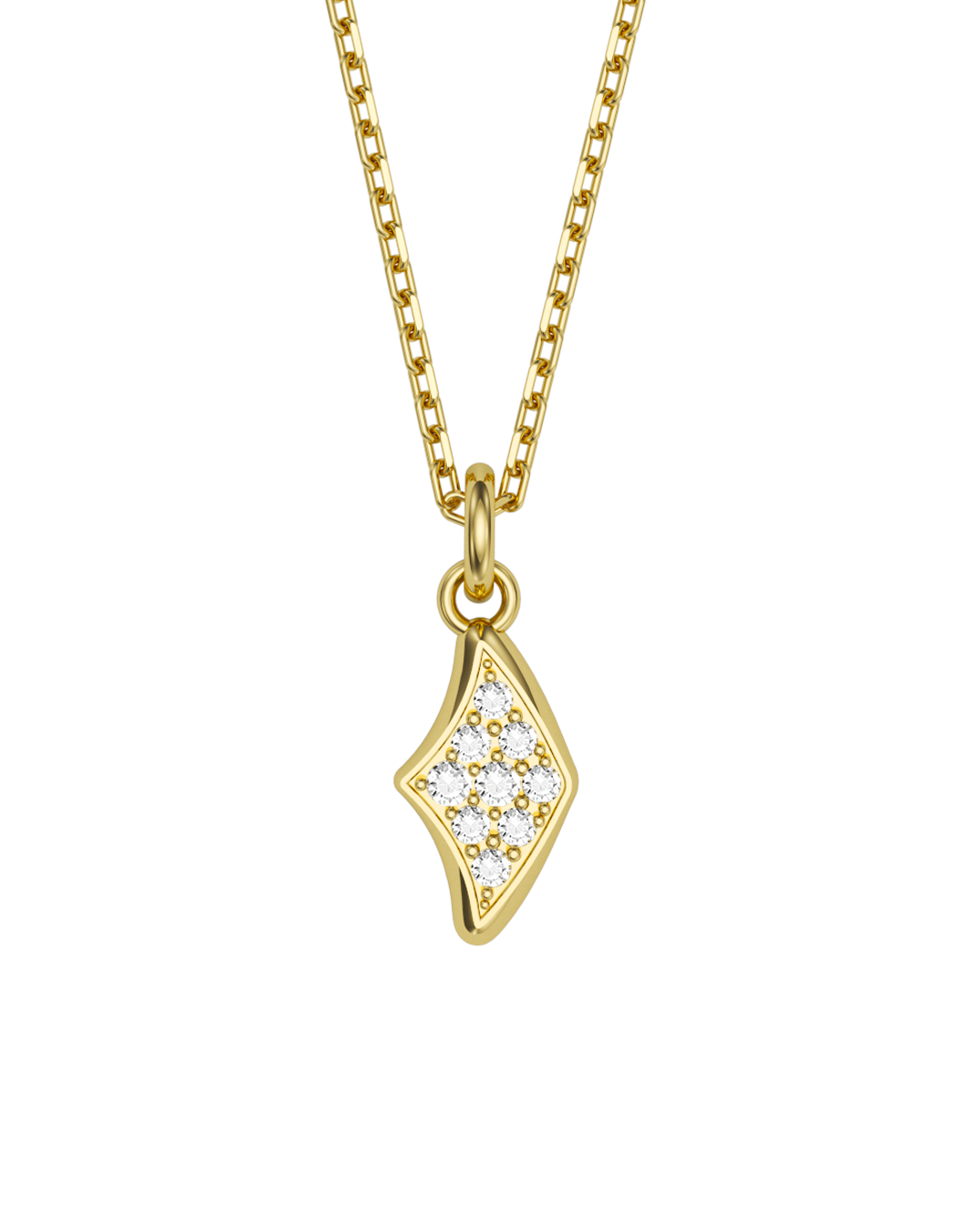 Diamond Manta Charmer Necklace 14k Gold