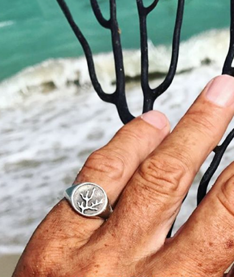 Coral Signet Ring