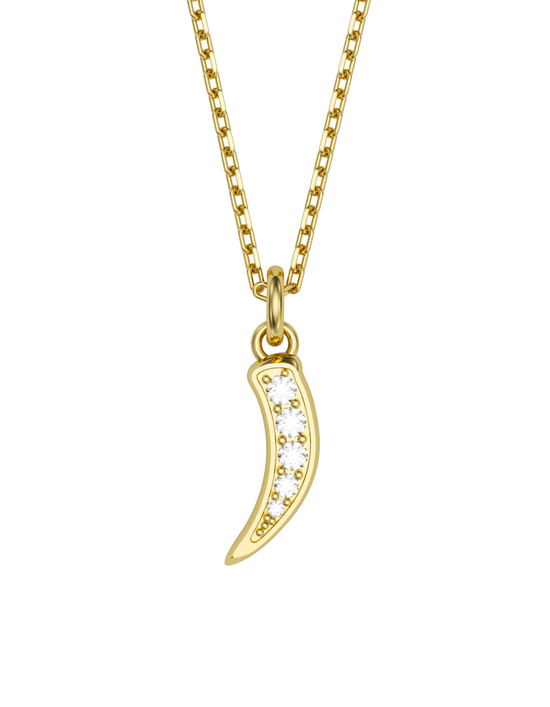 Diamond Rhino Charmer Necklace 14k Gold