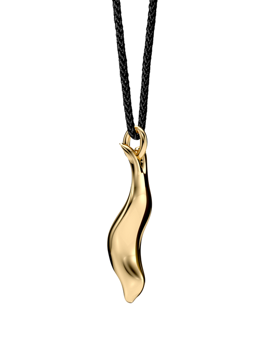Sea Lion Silk Necklace 14k Gold