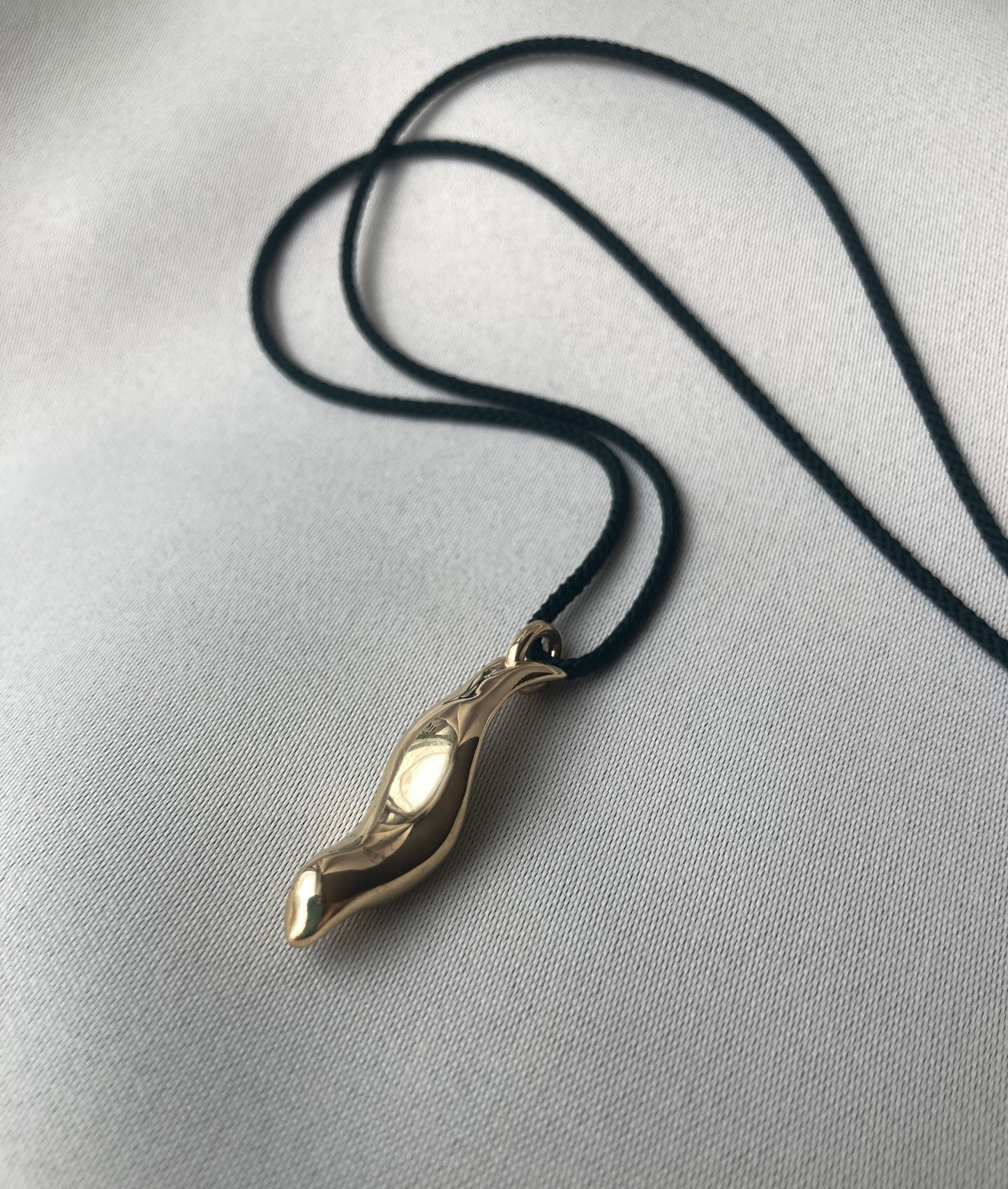 Sea Lion Silk Necklace 14k Gold