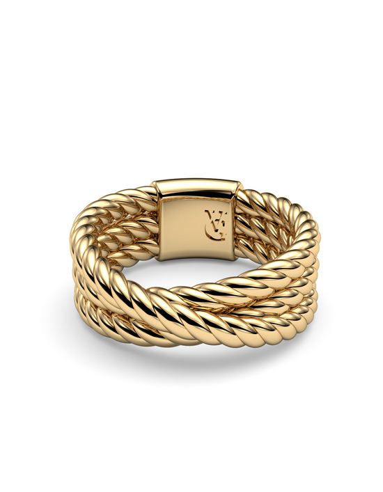 Triple Rope Ring 14k / 18k Gold