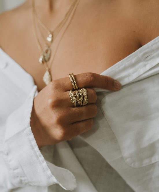 Crossed Rope Ring